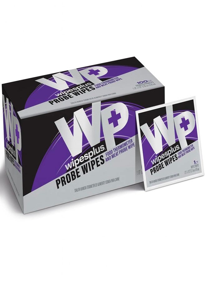 WIPESPLUS Thermometer Sanitizing Wipes - Probe Wipe Sachet - 100 Wipes - Image 1
